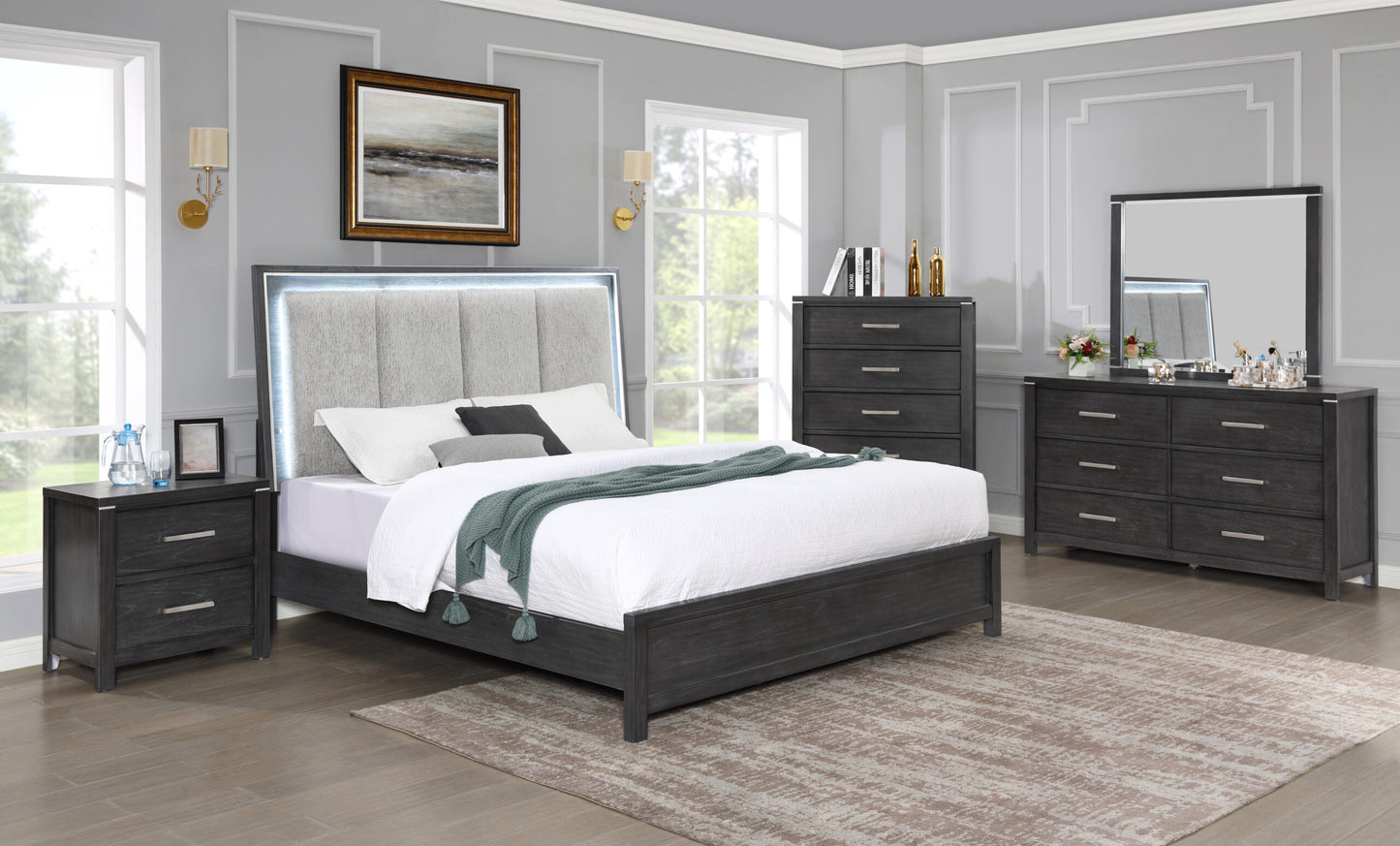 LA5465N-GRY-BED SET